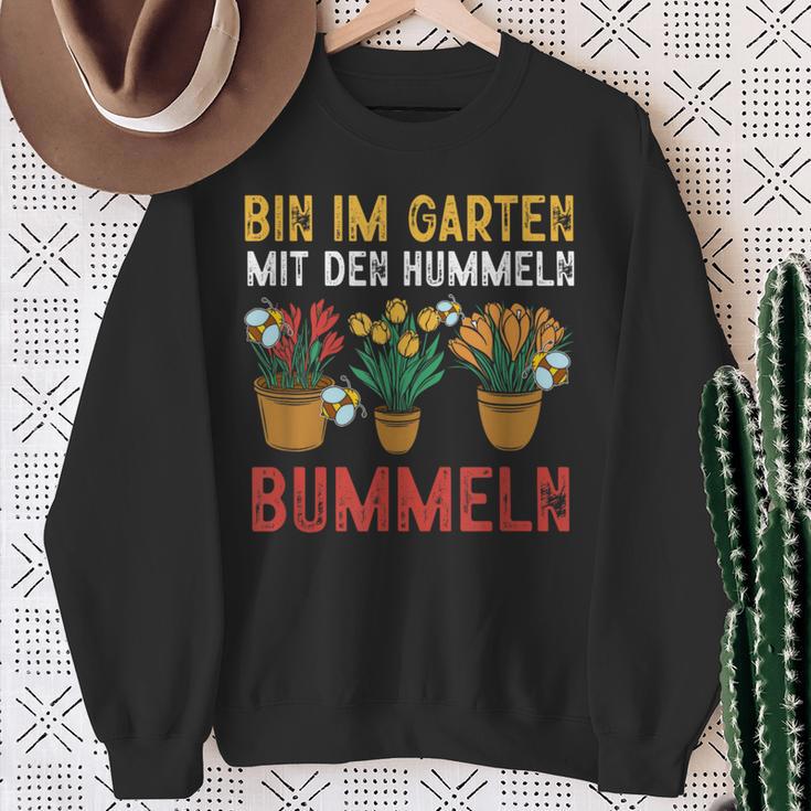 With Hummeln Bin Im Garten Sweatshirt Geschenke für alte Frauen