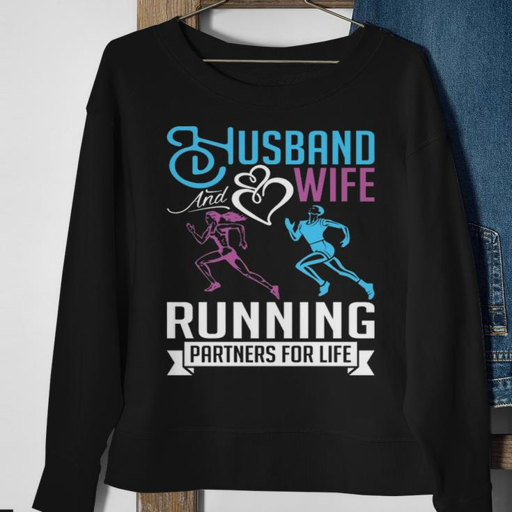 Husband And Wife Running Sweet Valentine’S Day Sweatshirt Gifts for Old Women