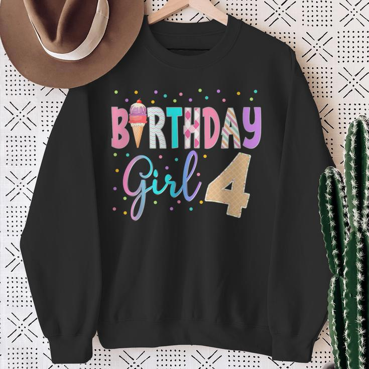 Ice Cream Party Sweet Birthday Theme 1St 3Rd Matching Sweatshirt Gifts for Old Women