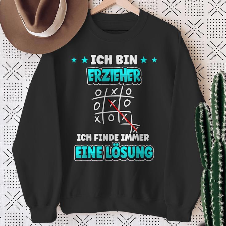 Ich Bin Erzieher Ich Findde Immer Eine Lösung Ich Bin Erzieher Sweatshirt Geschenke für alte Frauen