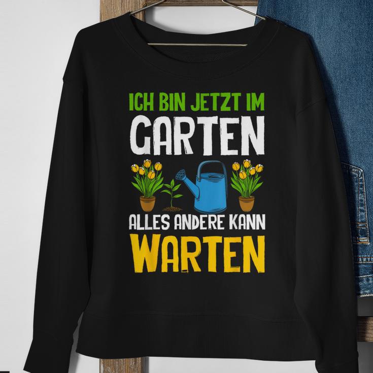 Ich Bin Im Gartenarbeit Hobbygärtner Gärtner Schwarz Sweatshirt Geschenke für alte Frauen