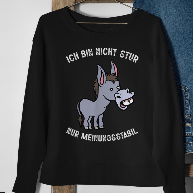 Ich Bin Nicht Stur Meinungsstabil Humour Slogan Men's Black Sweatshirt Geschenke für alte Frauen