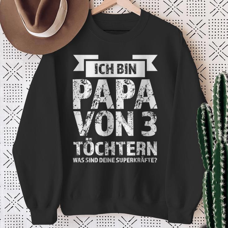 Ich Bin Papaon 3 Töchtern I Sweatshirt Geschenke für alte Frauen