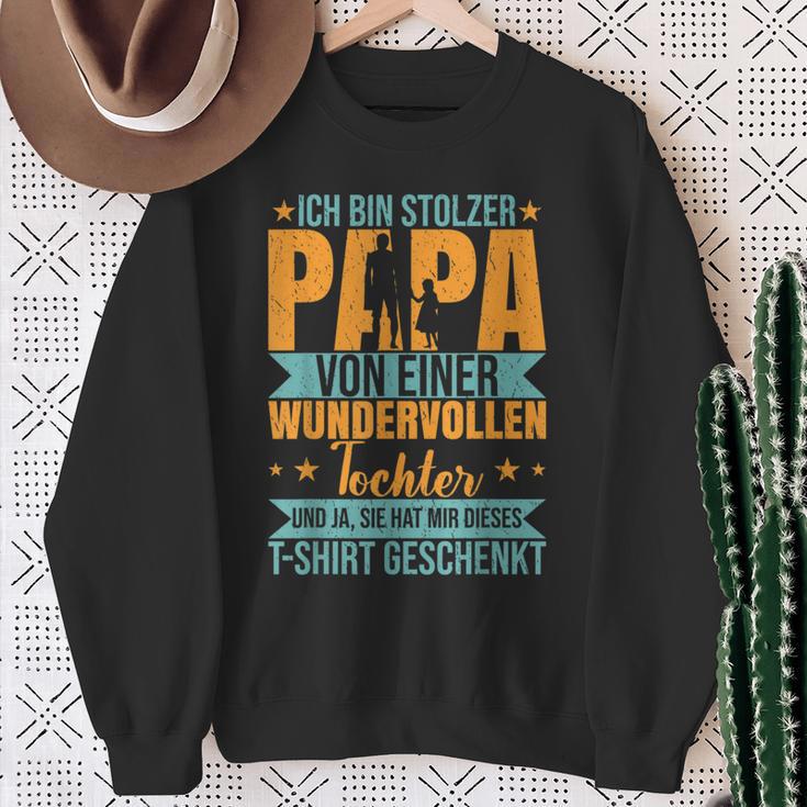 Ich Bin Stolzer Papa Einer Wundervoll Tochter Father's Day Sweatshirt Geschenke für alte Frauen