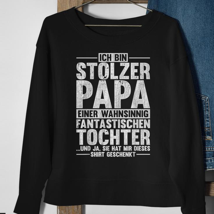 Ich Bin Stolzer Papa Fantastische Tochter Schwarzes Herren Sweatshirt Geschenke für alte Frauen
