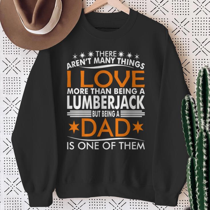 Ich Liebe Es Holzfäller Und Papa Zu Sein Sweatshirt Geschenke für alte Frauen