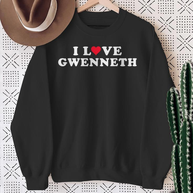 Ich Liebe Gwenneth Passender Freund Gwenneth Name Sweatshirt Geschenke für alte Frauen