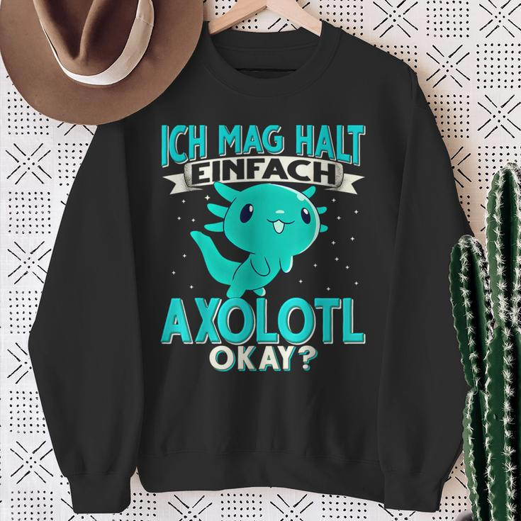 Ich Mag Halt Einfach Axolotl Sweatshirt Geschenke für alte Frauen