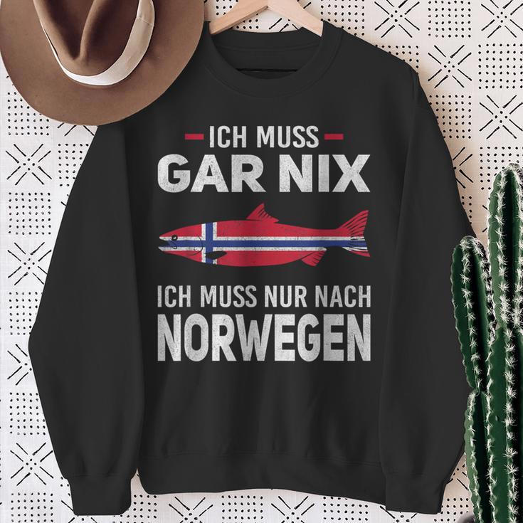 Ich Muss Gar Nix Ich Muss Nur Nach Norwegian Scandinavia Sweatshirt Geschenke für alte Frauen