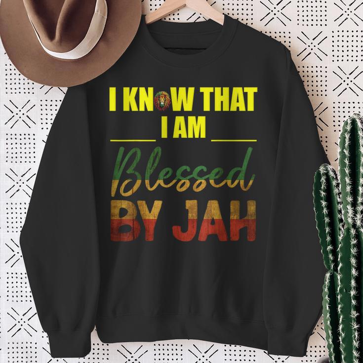 Ich Weiß Ich Bin Gesegneton Jah Rasta Sweatshirt Geschenke für alte Frauen