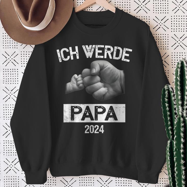 Ich Werde Papa 2024 Ich Werde Baldater Sweatshirt Geschenke für alte Frauen