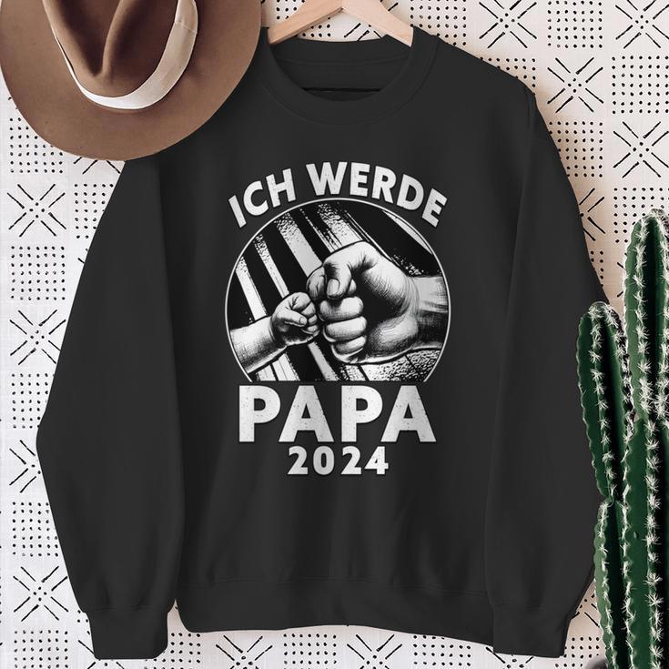 Ich Werde Papa 2024Atertag Ich Werde Baldater Sweatshirt Geschenke für alte Frauen