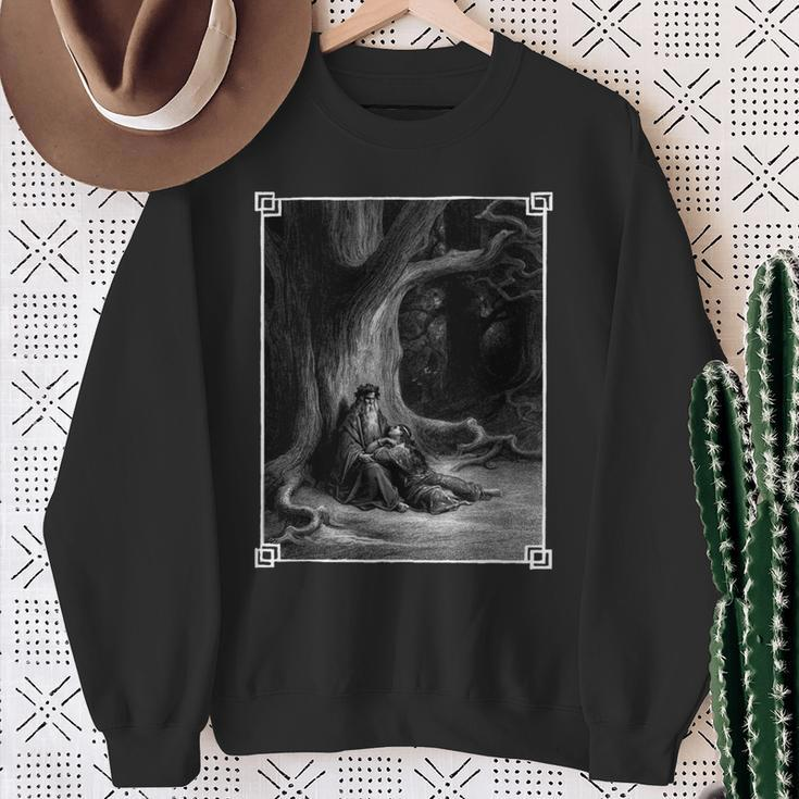 Idyllen Des Königs Gotisch Okkulten Heidnischen Gustave Dore Mittelalter Sweatshirt Geschenke für alte Frauen