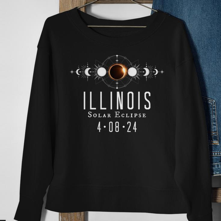 Illinois Solar Eclipse Spring 2024 Totality April 8 2024 Sweatshirt Gifts for Old Women