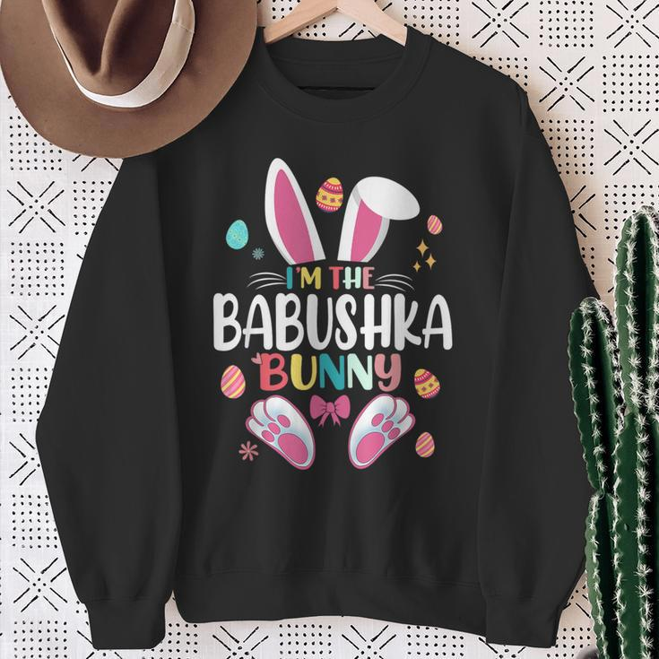I'm The Babushka Bunny Matching Family Easter Party Sweatshirt Gifts for Old Women