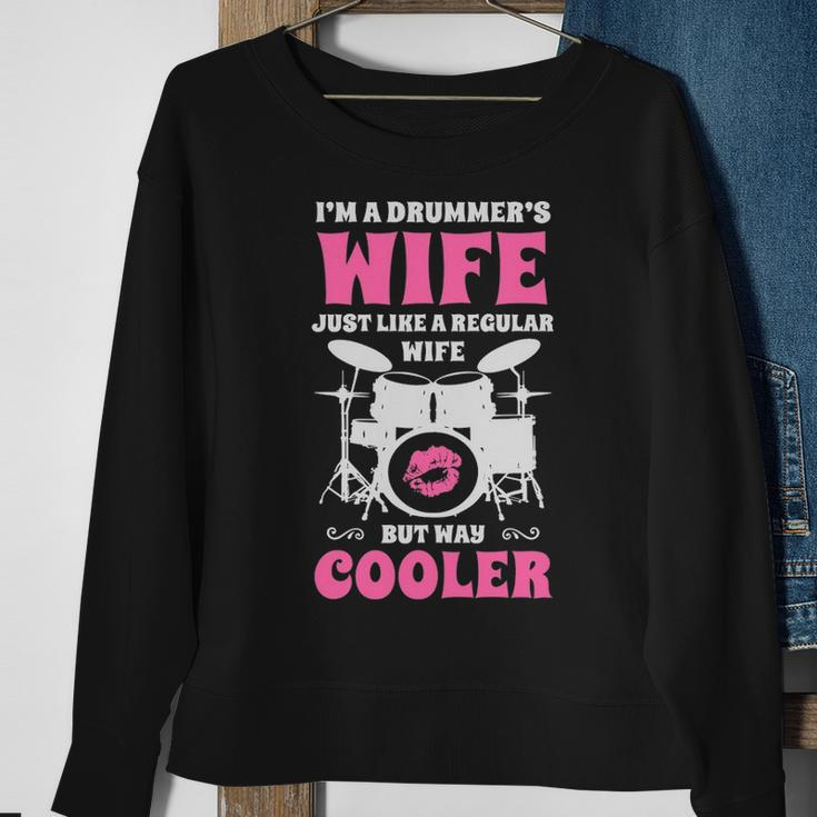 I'm A Drummer's Wife Women Drummer Drumset Drum Set Sweatshirt Gifts for Old Women
