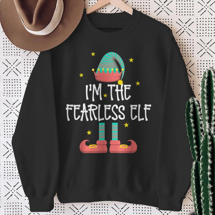 I'm The Fearless Elf Family Matching Group Christmas Sweatshirt Gifts for Old Women