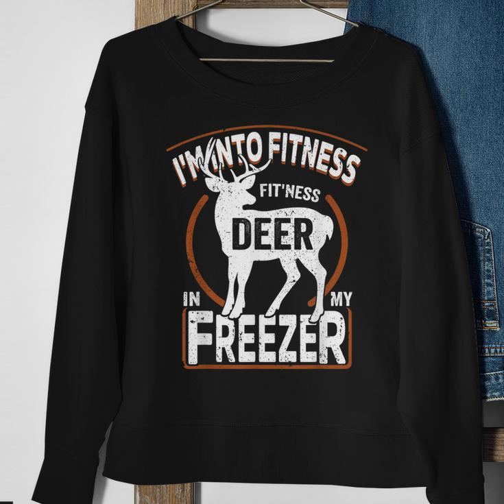 I'm Into Fitness Deer Freezer Dad Hunter Deer Hunting Sweatshirt Gifts for Old Women