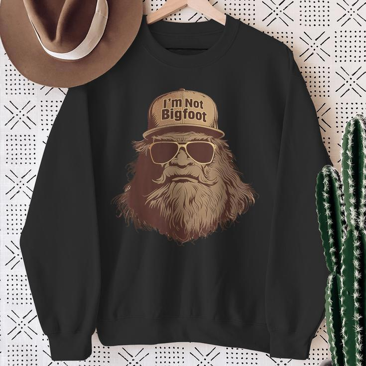 I'm Not Bigfoot Bigfoot Disguise Trucker Hat Sasquatch Sweatshirt Gifts for Old Women
