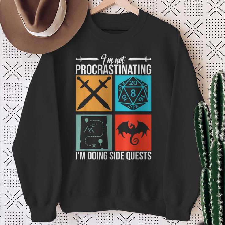 I'm Not Procrastinating I'm Doing Side Quests For Rpg Gamers Sweatshirt Gifts for Old Women