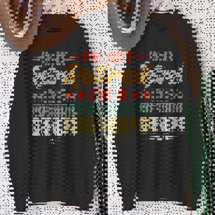 I'm Not Retired I'm A Professional Grandpa Retirement Sweatshirt Gifts for Old Women