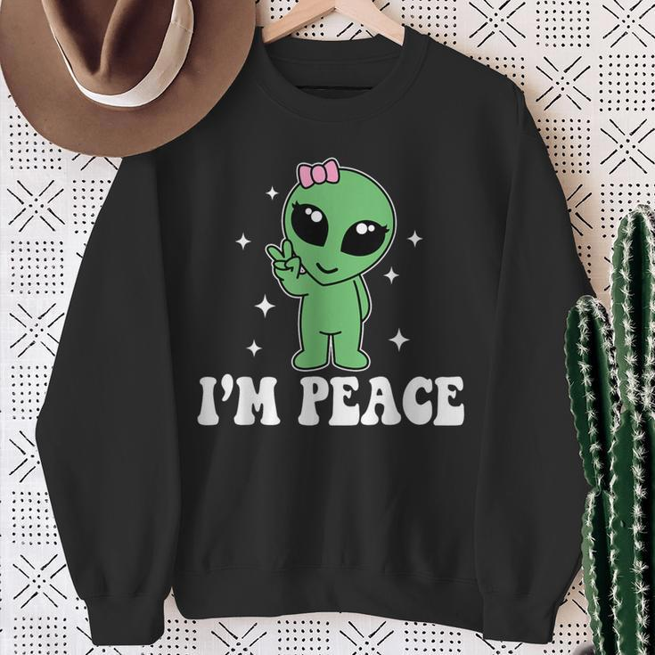 I'm Peace Alien Couples Matching Valentine's Day Sweatshirt Gifts for Old Women