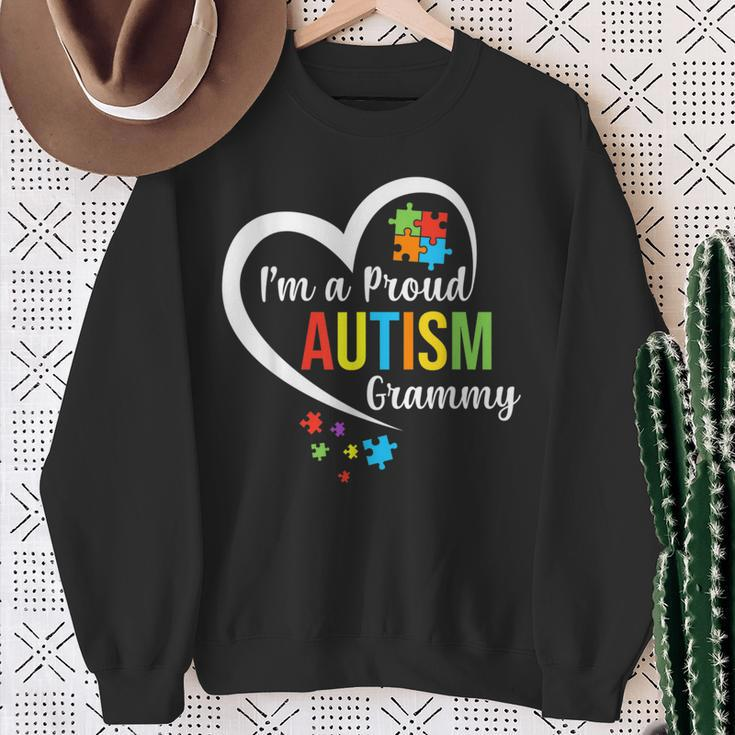 I'm A Proud Autism Grammy Love Heart Autism Awareness Puzzle Sweatshirt Gifts for Old Women