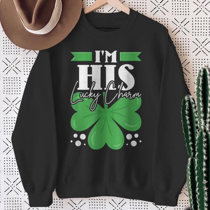I'm His Shamrock Couple St Patrick's Day Sweatshirt Gifts for Old Women