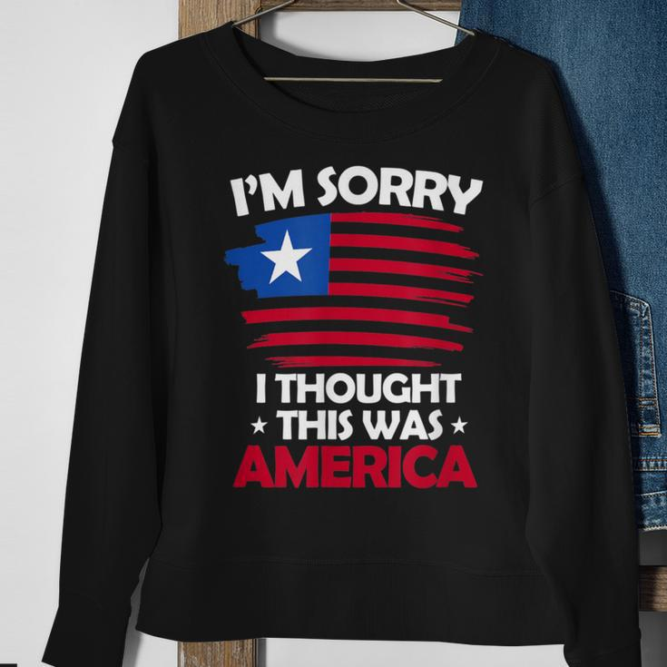 I'm Sorry I Thought This Was America 4Th Of July Usa Flag Sweatshirt Gifts for Old Women