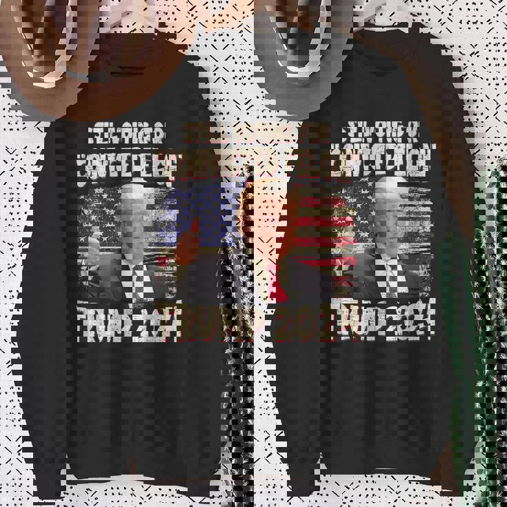 I'm Voting Convicted Felon 2024 Trump 2024 Convicted Felon Sweatshirt Gifts for Old Women