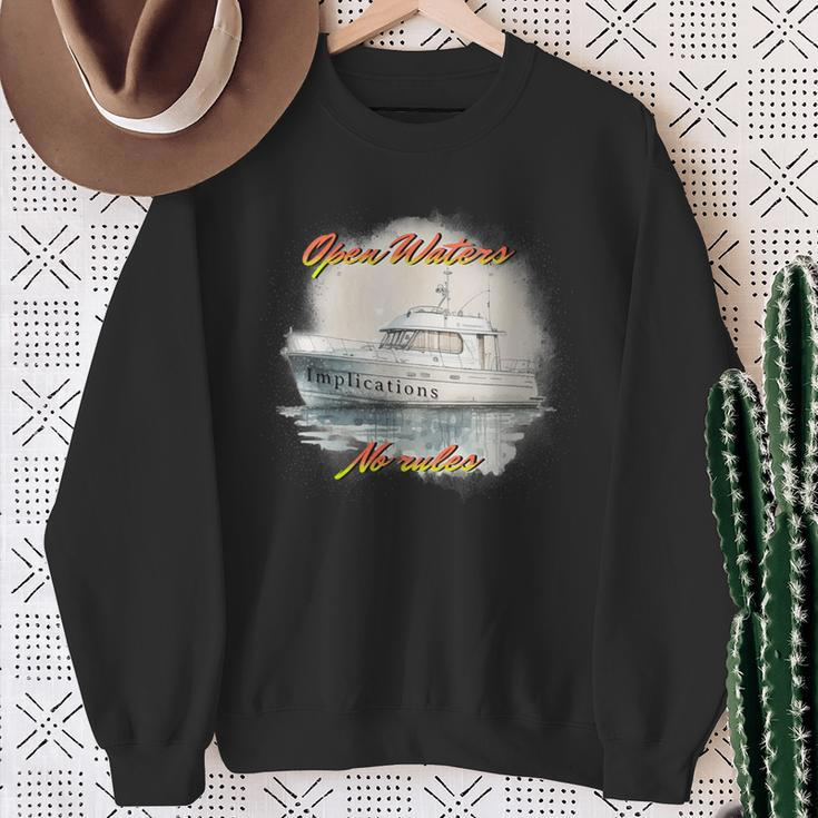 Implications Open Waters No Rules Sweatshirt Gifts for Old Women