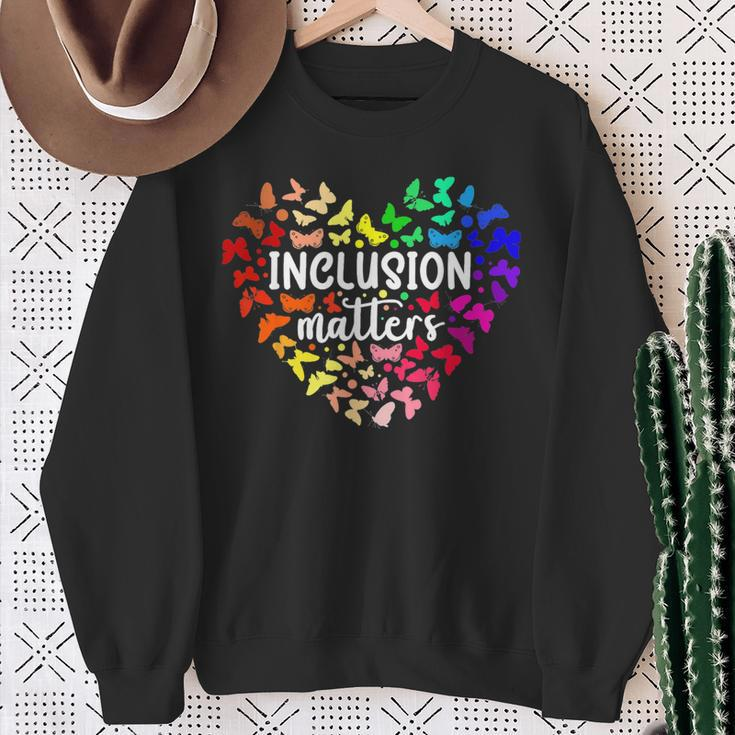 Inclusion Matters Autism Awareness Month Neurodiversity Sped Sweatshirt Gifts for Old Women