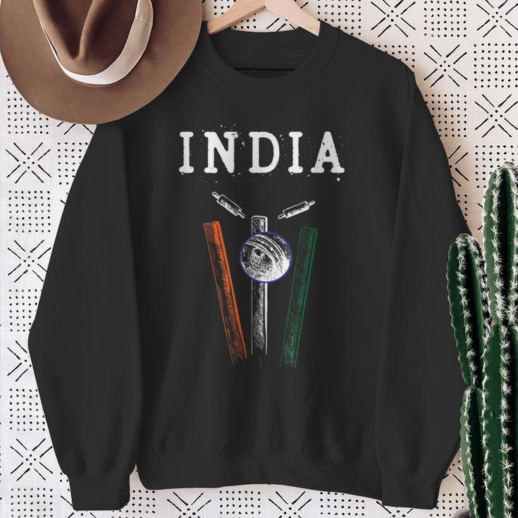 Indian Cricket Player Team Cricket Fans India Cricket Sweatshirt Gifts for Old Women