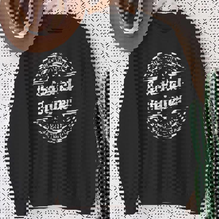 Ingeniero Eléctrico Sellointage Retro Logo Desgastado Camisa de entrenamiento Regalos para ancianas