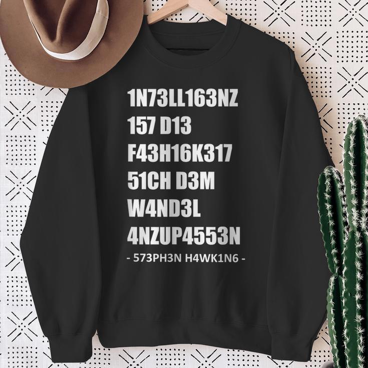 Intelligenz 1337 Leet Stephen William Hawking Quote Sweatshirt Geschenke für alte Frauen