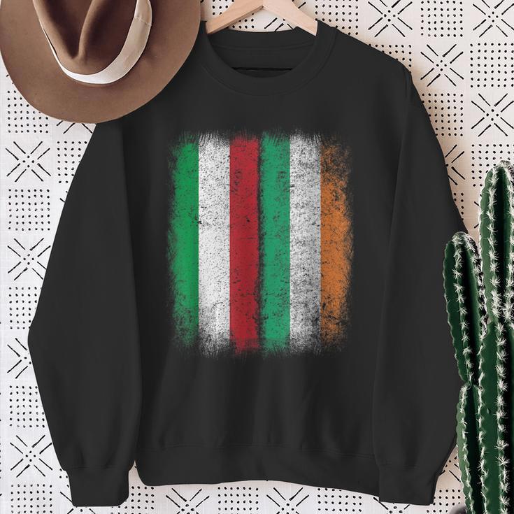 Irish-Italian Flag Italy Ireland Heritage St Patrick's Day Sweatshirt Gifts for Old Women