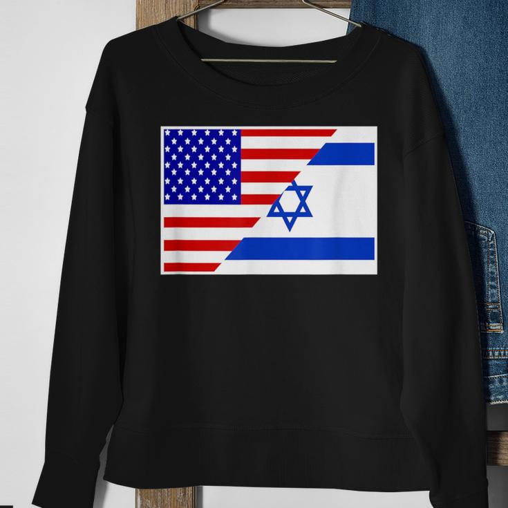 Israel And America Friendship Countries Flag Outfit Sweatshirt Gifts for Old Women