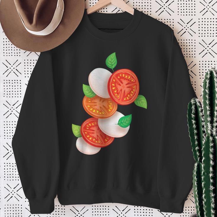 Italian Caprese Salad Tomato Basil Mozzarella Foo Sweatshirt Geschenke für alte Frauen