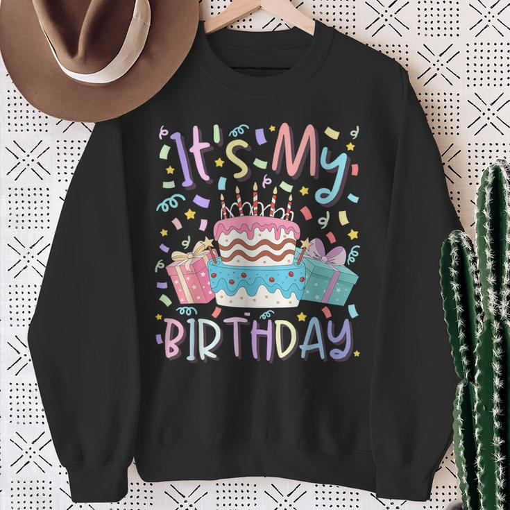 It's My Birthday Birthday Party Pastel Cake For Girls Sweatshirt Gifts for Old Women