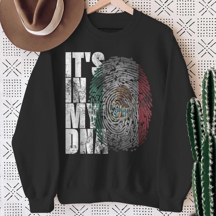 It's In My Dna Mexican Proud Hispanic Mexico Flag Sweatshirt Gifts for Old Women