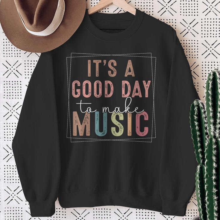It's A Good Day To Make Music Music Teacher Sweatshirt Gifts for Old Women