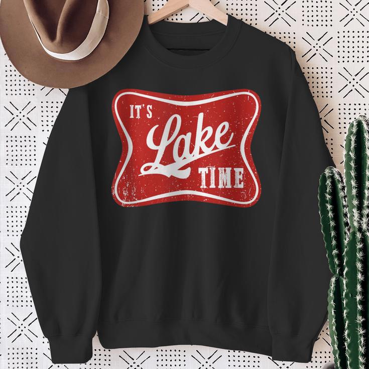 It's Lake Time Cool Hiking Camping Boating Outdoor Sweatshirt Gifts for Old Women