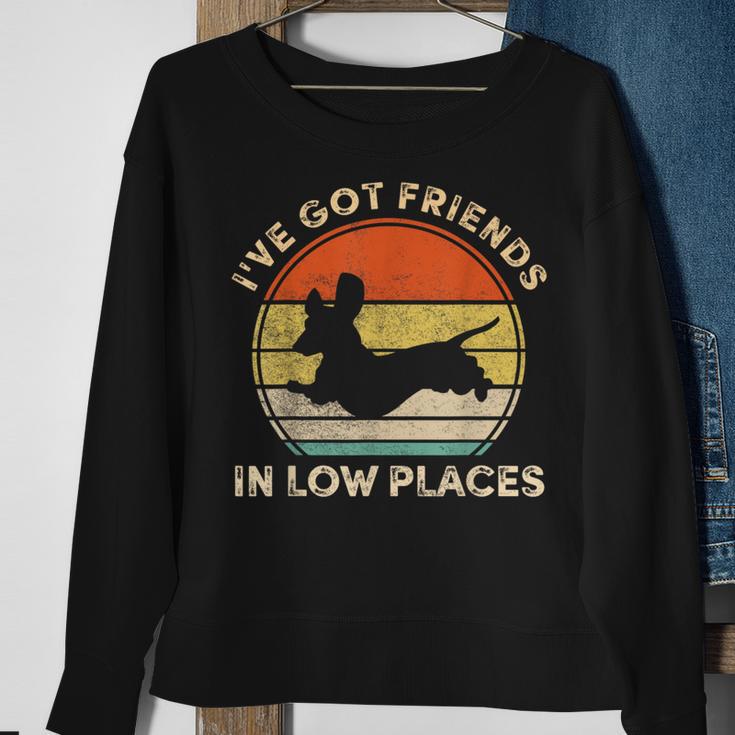 I've Got Friends In Low Places Dachshund Wiener Dog Sweatshirt Gifts for Old Women