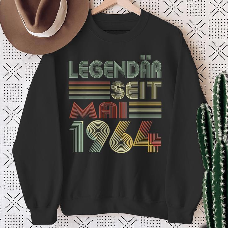 Jahrgang 1964 Geburtstag Geschenk Genial Seit Mai 60 Sweatshirt Geschenke für alte Frauen