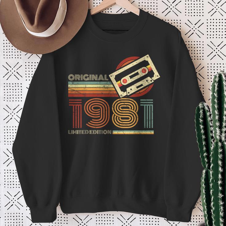 Jahrgang 1981 Retro Geburtstags Zum 43 Geburtstag Sweatshirt Geschenke für alte Frauen