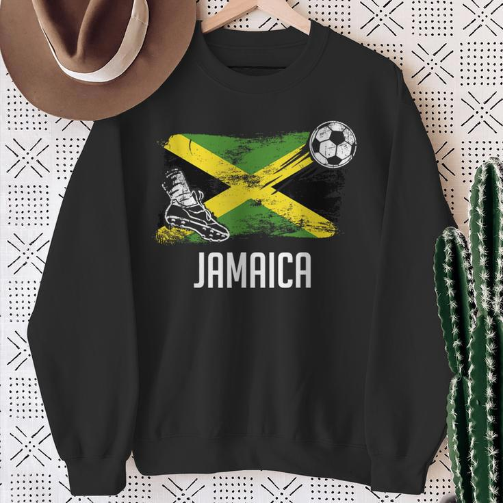 Jamaica Flag Jersey Jamaican Soccer Team Jamaican Sweatshirt Gifts for Old Women