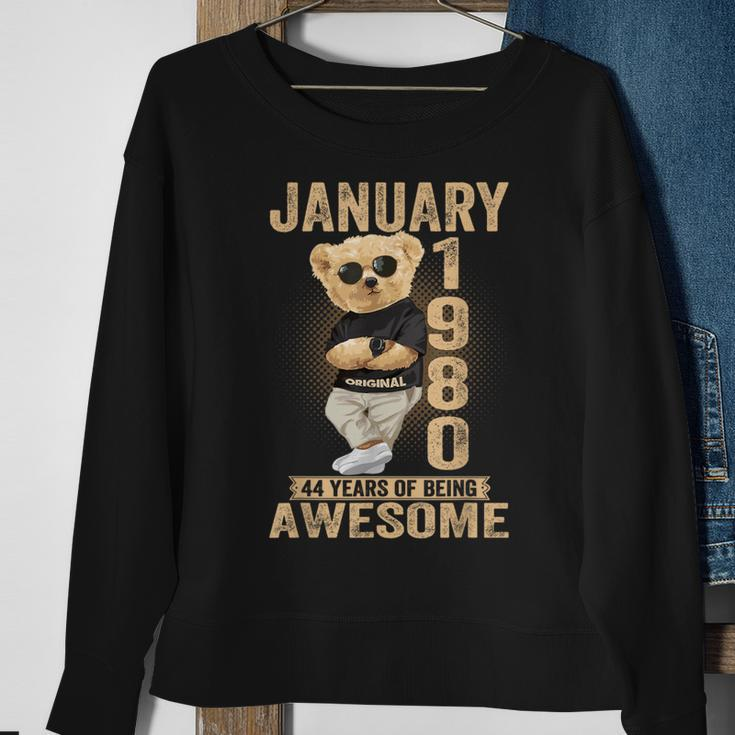 January 1980 44Th Birthday 2024 44 Years Of Being Awesome Sweatshirt Gifts for Old Women