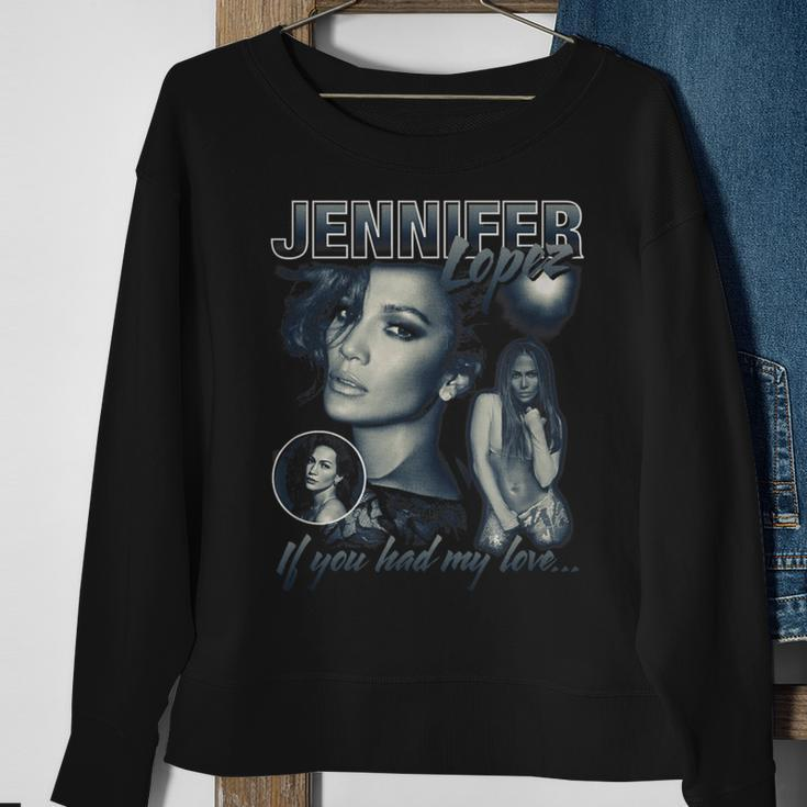 Jennifer Lopez Bootleg Portrait Black Sweatshirt Geschenke für alte Frauen