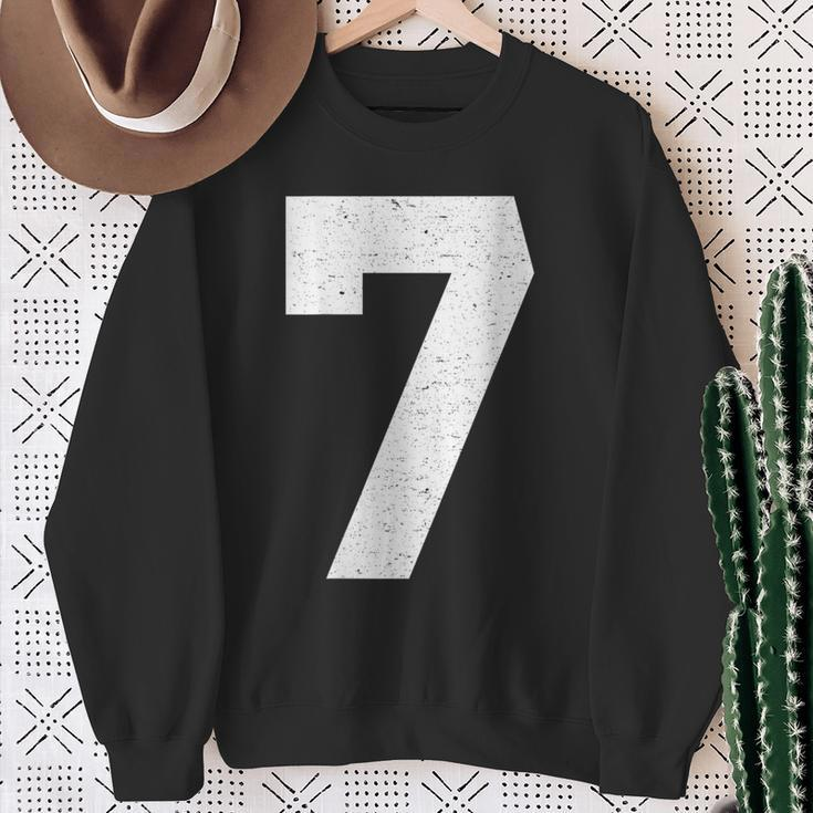 Jersey Number 7 Sweatshirt Gifts for Old Women