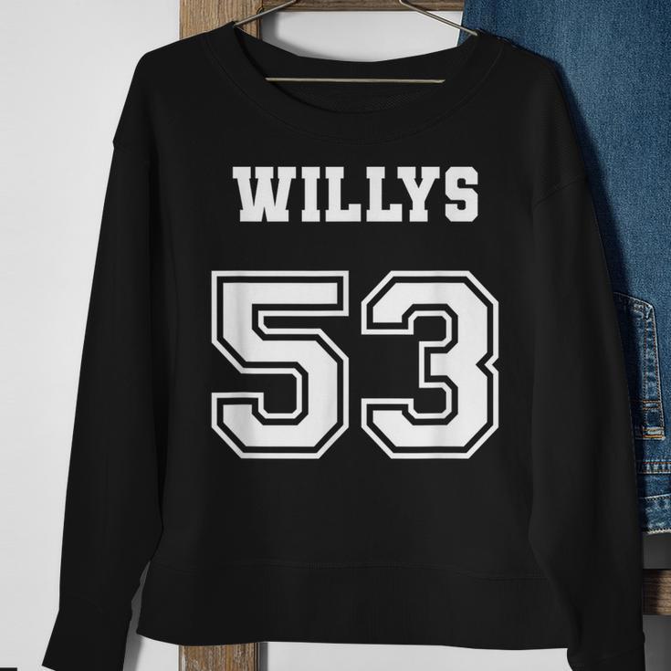 Jersey Style 53 1953 Willys 4X4 Vintage Mb Army Truck Car Sweatshirt Gifts for Old Women